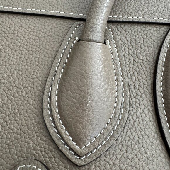 Celine Micro Luggage Bag in Taupe (Souris) - Picture 4 of 16